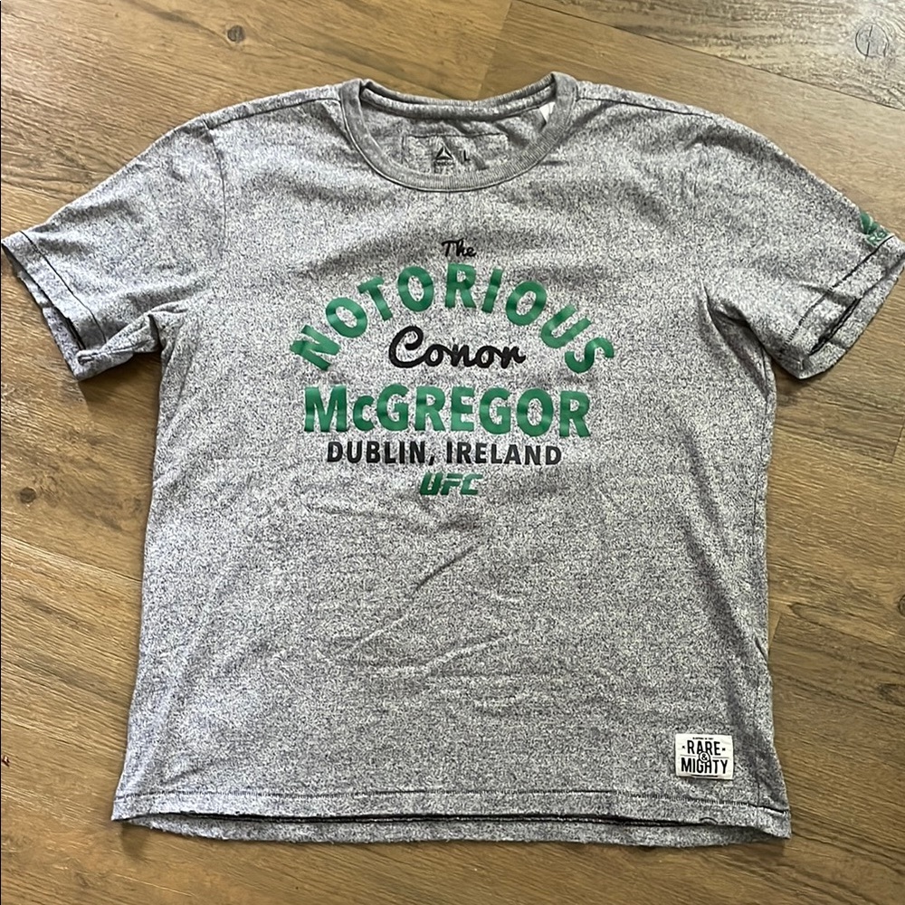 Reebok Gray McGregor Short Sleeve Tee